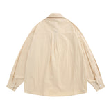 Men Long Sleeved T Shirt Cartoon Embroidery Shirt Coat Men's Loose Casual Spring and Autumn Long Sleeve Shirt