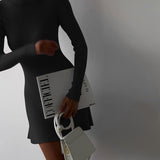 Women's Desses Long-Sleeved Knitted Dress Women's Autumn and Winter