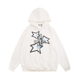 Men Hoodie XINGX Printed Full-Zip Cardigan Hooded Sweater