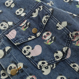 Men Denim Jacket Denim Shirt Coat Men's Contrast Color Lapels Jacket Spring and Autumn