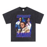 Kendrick Lamar T Shirts Cotton Hip Hop Rap Loose Short Sleeves