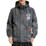 Graffiti Bomber Jacket Men's Spring and Autumn Hooded Jacket