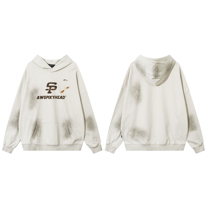 Unisex Vintage Hoodie Washed Old Pullover Hooded Sweater