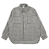 Men Long Sleeved T Shirt Plaid Long Sleeve Lapel Shirt Men's Loose Casual Shirt Coat Fashion