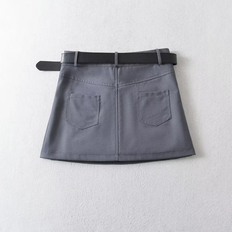 Women Skirt Spring Concise A- line Hip-Wrapped Skirt Suit Skirt