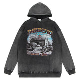Men Hoodie Washed and Worn Hooded Sweater Loose Ins Autumn and Winter Clothing