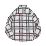 Men Long Sleeved T Shirt XINGX Plaid Long Sleeve Shirt Men's Loose Casual Top Spring and Autumn Shirt