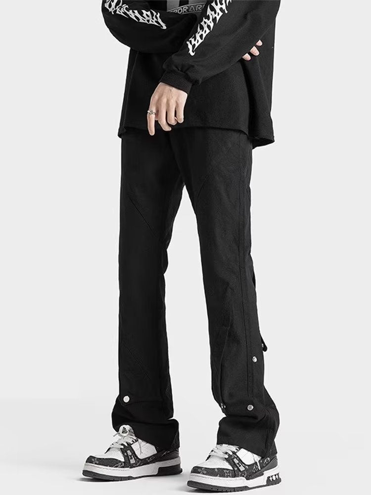 Men Sweatpants Overalls Men's Autumn High Street Design Sense Slim-Fitting Fashion Brand