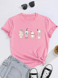 Bubble Tea Women T Shirt Print T-Shirt Woman Casual Short