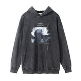 Men Hoodie Washed and Worn Hooded Sweater Men Loose Casual Long Sleeves