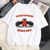 Certified Racist T-shirt White T-shirt Casual Baseball
