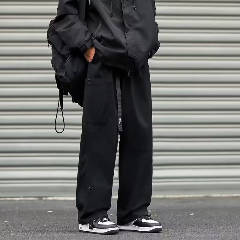 Men Sweatpants Overalls Men's Summer Retro Casual Loose Straight