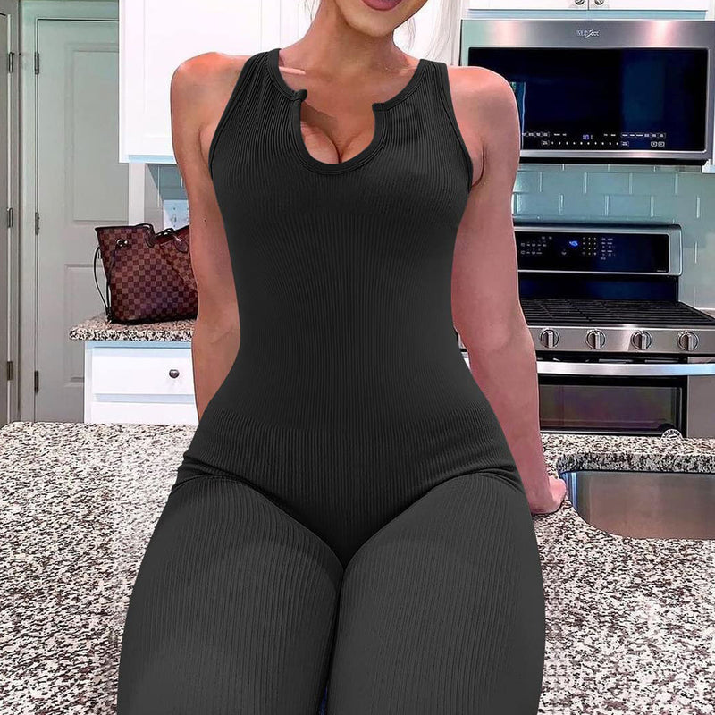 Women Jumpsuit Sleeveless Vest Yoga Clothes Tight Sexy Jumpsuit