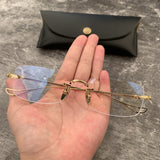 CHH Chrome Hearts Glasses Crowe Glasses Frame Business Gold Edge Punching