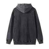 Men Hoodie Printed Hoodie Men's Ins Long Sleeve Loose Distressed Wash