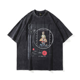 Men T Shirt Hip Hop Loose Old Wash Ins Fashion Brand Short Sleeve