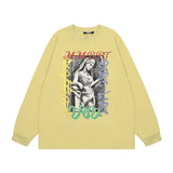 Men Long Sleeve Shirt Printed Long Sleeve Bottoming T-shirt Men and Women Vibe All-Match Top Autumn