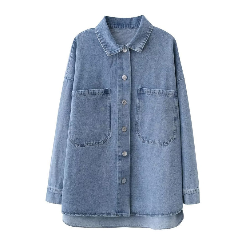 Women T-Shirt Women's Top Denim Shirt Jacket