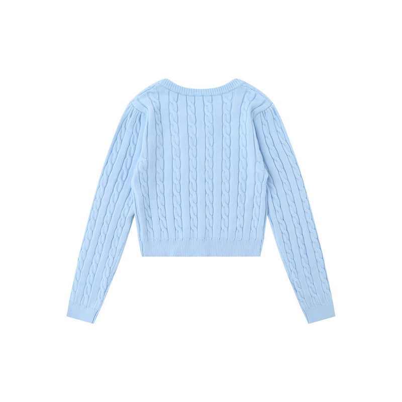 Women Sweater Short Knitwear for Girls Autumn Leisure Pullover Sweater