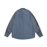 Men Long Sleeve T Shirt Men's Cartoon Animal Bowknot Shirt Cardigan Outerwear