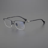 CHH Chrome Hearts Glasses Pure Titanium Glasses Myopia Glasses Frame Ultra Light Business Half Frame