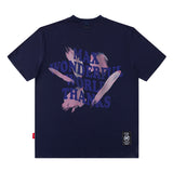 Men T Shirt Hiphop Short-Sleeved T-shirt Men's High Street Retro Street