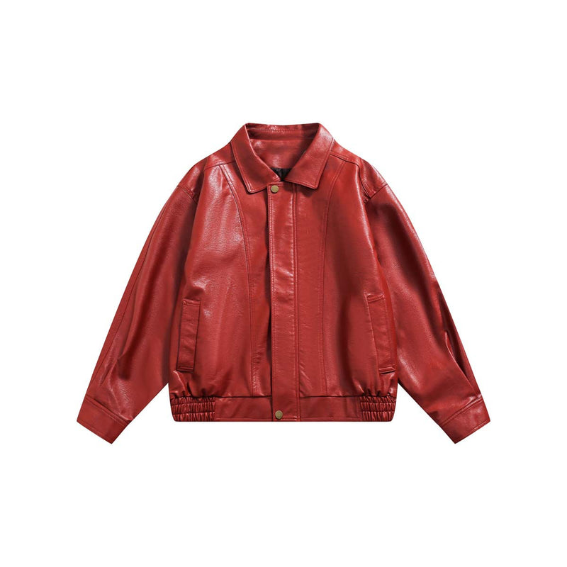 Unisex Jacket Autumn Hot Girl Cropped Leather Coat