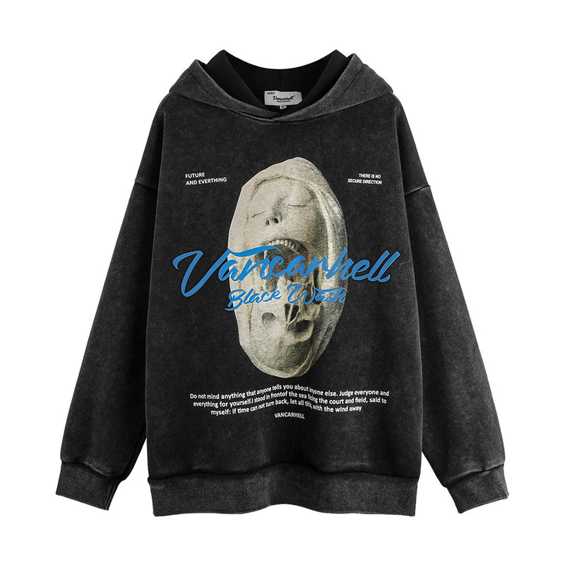 Men Hoodie Washed Old Hooded Sweater Men Autumn and Winter Loose