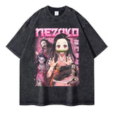 2024Iguro Obanai T Shirts Oversized Vintage Washed Anime