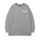 Men Long Sleeve Shirt Vintage Floral Print Long Sleeves T-shirt Men's Loose Casual Couple Sweater