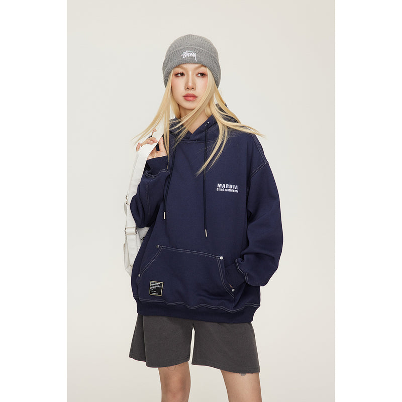 Unisex Hoodie Coat Retro Hooded Sweater Men and Women Loose Casual