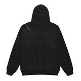 Men Fleece Lined Hoodie Autumn and Winter Pullover Sweater Men's Zipper Metal Letter Hoodie Trendy Brand Street