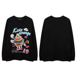 Men Long Sleeve Shirt Fashion Brand Cartoon Print Couple Upper Clothes Long Sleeves T-shirt Men and Women