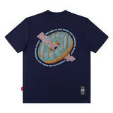 Men T Shirt Vintage Donut Print T-shirt Men and Women Hip Hop