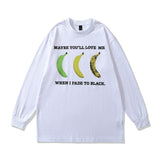 Men Long Sleeve Shirt Spring and Autumn Hip Hop Retro Cartoon Printed Couple Long Sleeve T-shirt