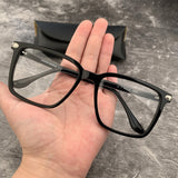 CHH Chrome Hearts Glasses Large Square Large Face Silver Plain Myopia Glasses Frame