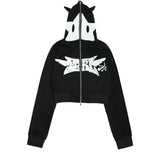 Women Hoodie Cropped Hoodie Women's Casual Jacket