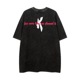 Men T Shirt Retro Portrait Printing Short-Sleeved T-shirt Men and Women Casual Couple