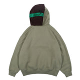 Men Fleece Lined Hoodie Stitching Hooded Hooded Sweaters Menswear Loose Pullover