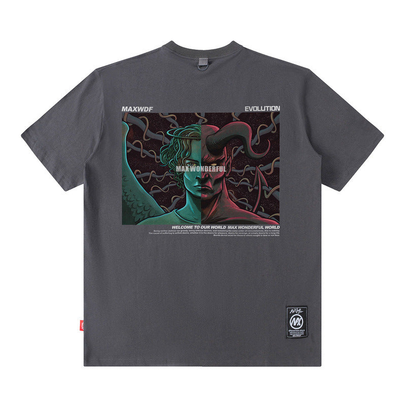 Men T Shirt Men's Short-Sleeved T-shirt Versatile Loose