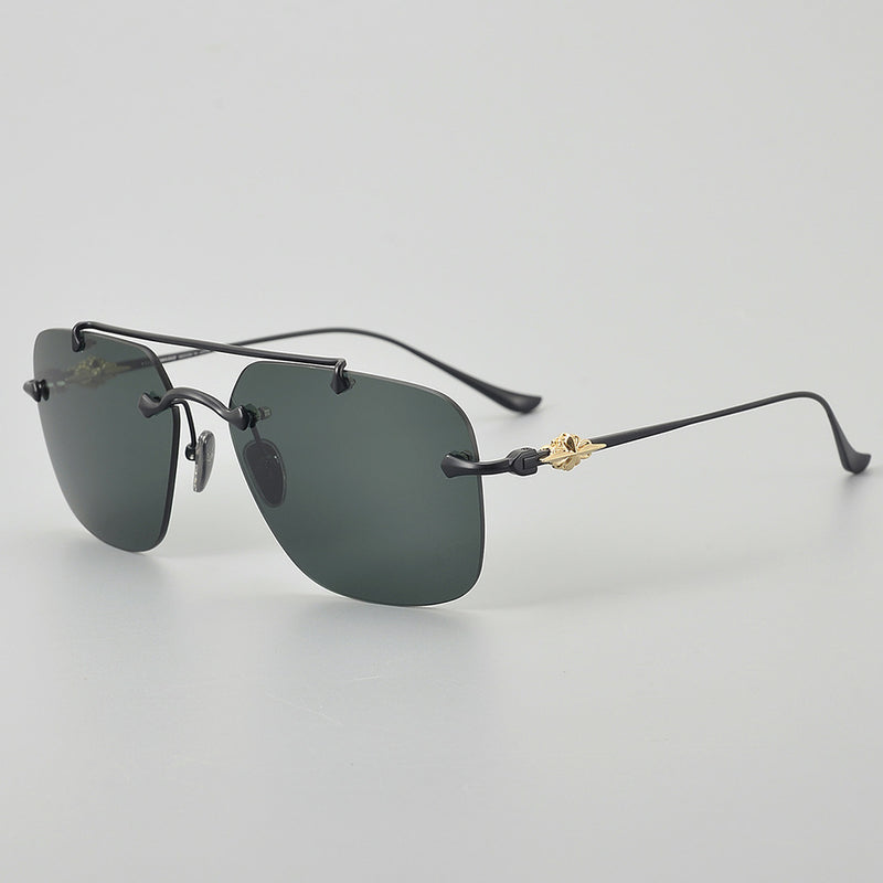Chrome Hearts Sunglasses Frameless Ultra Light Titanium Pilot Sunglasses
