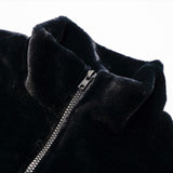 Men Cotton Padded Jacket Coat Letter Embroidered Cotton Jacket Men Winter Thickening Stand Collar Baggy Coat