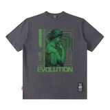 Men's T Shirt Printed Short-Sleeved T-shirt Men's and Women's High Street Hip Hop Retro