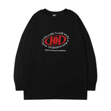 Men Long Sleeve Shirt Personality round Neck Long Sleeve T-shirt Men and Women Couple
