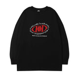Men Long Sleeve Shirt round Neck Long Sleeve T-shirt Men and Women Loose Casual Hip Hop Couple