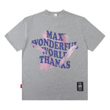 Men T Shirt Hiphop Short-Sleeved T-shirt Men's High Street Retro Street