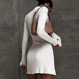 Women's Desses Long-Sleeved Knitted Dress Women's Autumn and Winter