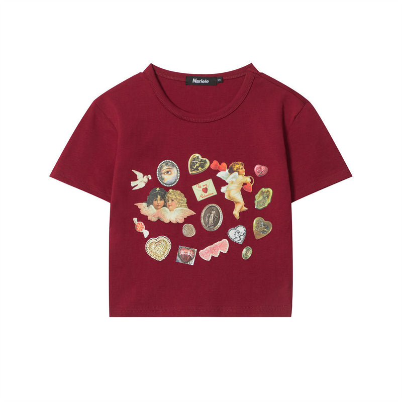 Women T-shirt Printed Short Sleeve T-shirt Women's Short Summer Casual