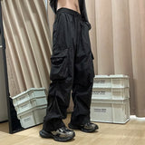 Men Sweatpants Overalls Men's Autumn Wide Leg Parachute Soldier Pants Loose