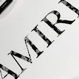 Amiri T Shirt Paisley Letter Crew Neck